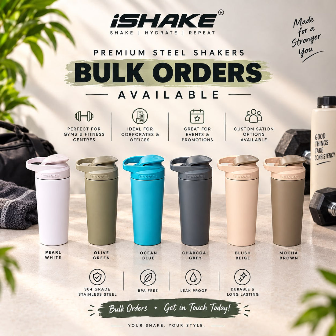 Protein Shaker Bulk Orders & Stainless Steel Shaker Supply Guide