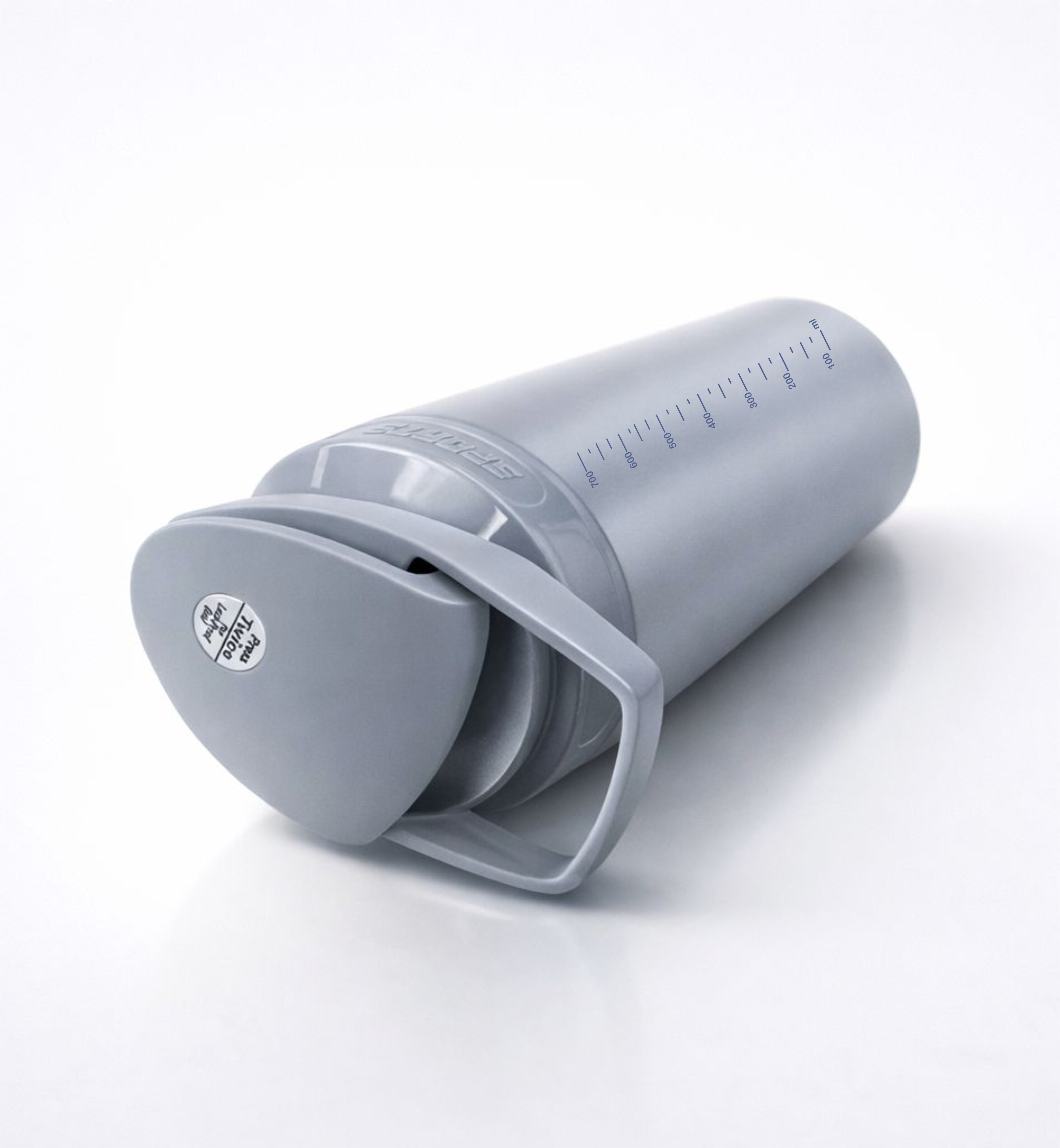 iShake Stainless Steel Gym Shaker 700ml - Full Grey Colour
