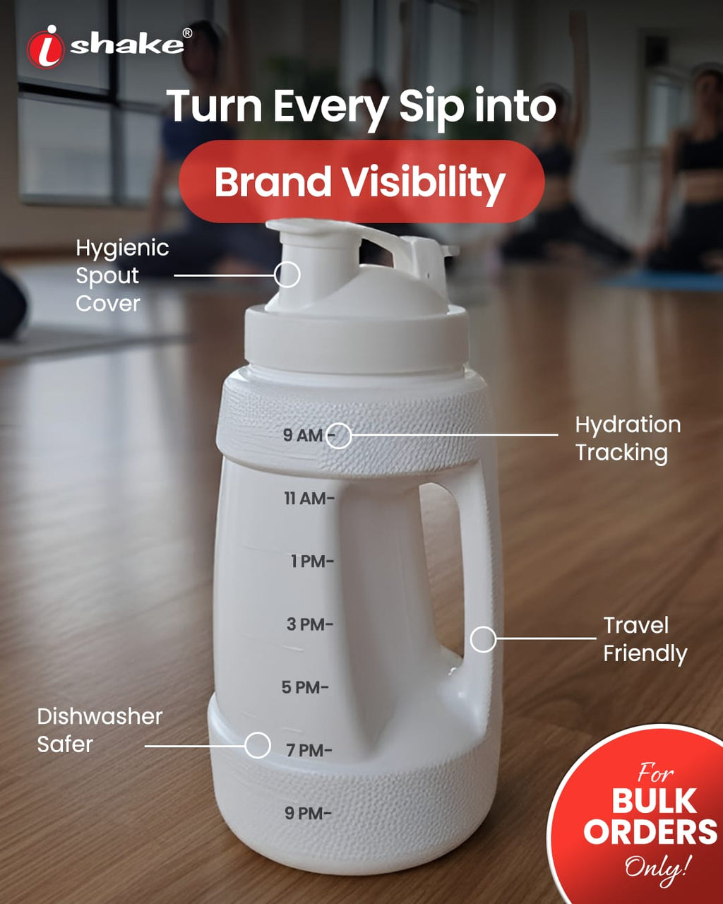 iShake Sports Gallon 1500 ml Hydration Jug