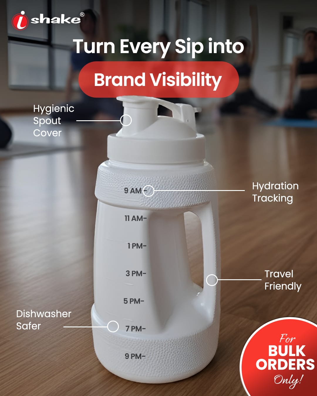 iShake Sports Gallon 1500 ml Hydration Jug
