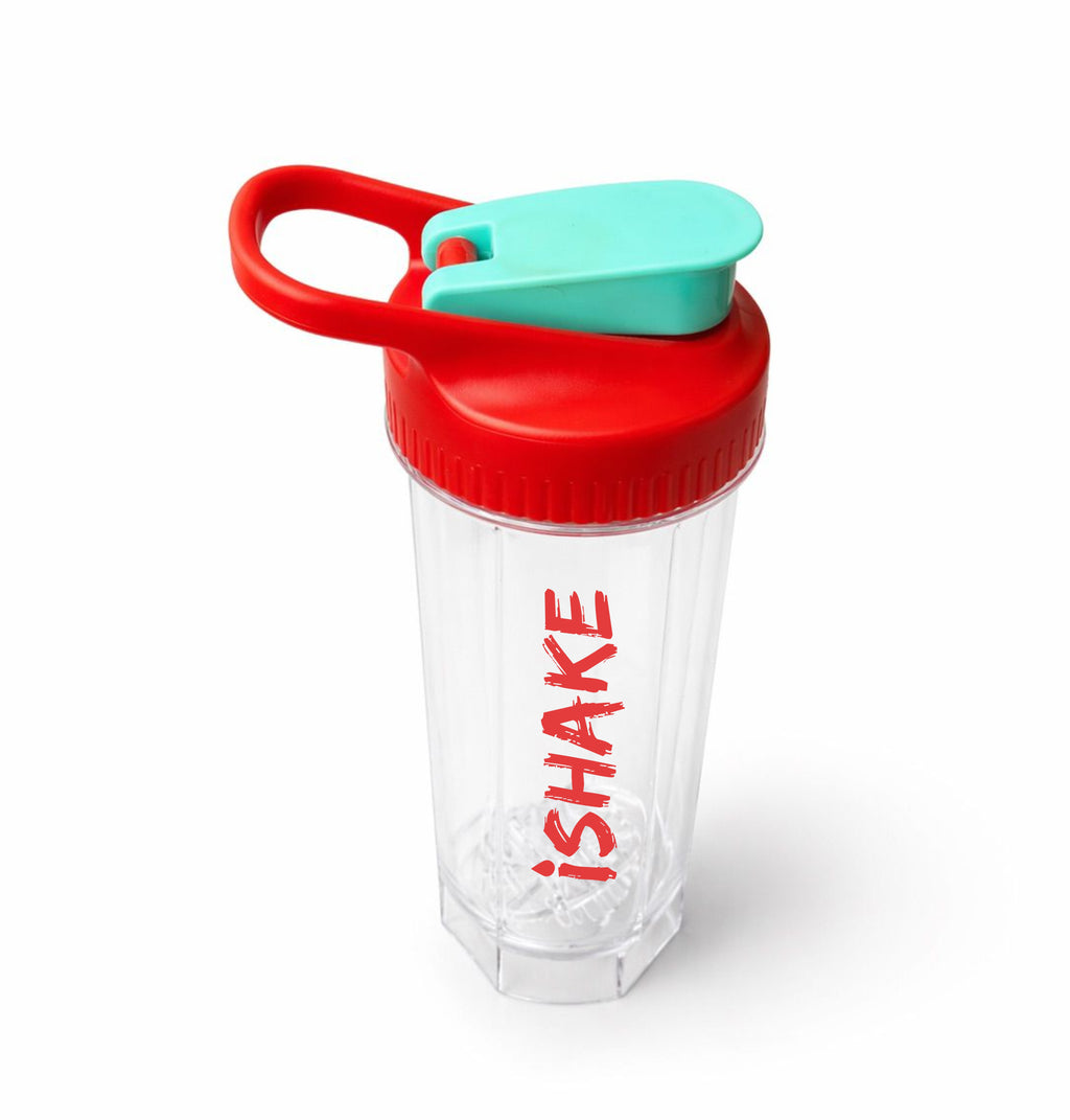 iShake Roadies Premium 700ml Shaker Bottle - Red Blue